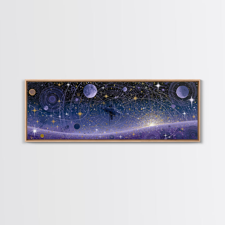 Space Station Silhouetted by Sunrise Canvas Print, Space Art, Abstract Wall Art, Spa Decor, Fine Art, Serenity, Fine Art Print, SAR-3x1-16