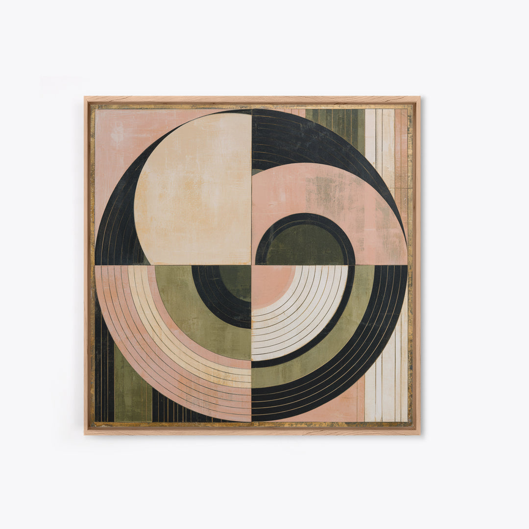 Minimal Sun over Pine Forest Canvas Print, Scandinavian Art, Luxury Decor, Living Room Decor, Fine Art, Nordic, SCA-1x1-17