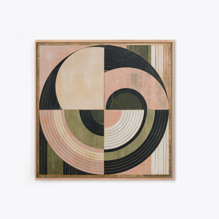 Minimal Sun over Pine Forest Canvas Print, Scandinavian Art, Luxury Decor, Living Room Decor, Fine Art, Nordic, SCA-1x1-17