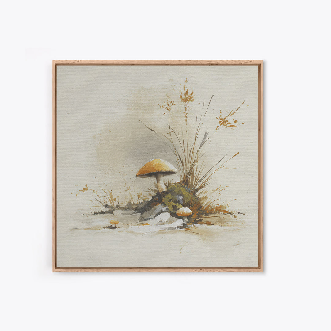 Winter Cabin Smoke Canvas Print, Scandinavian Art, Boho Decor, Living Room Decor, Fine Art, Nordic, Luxury Decor, SCA-1x1-18