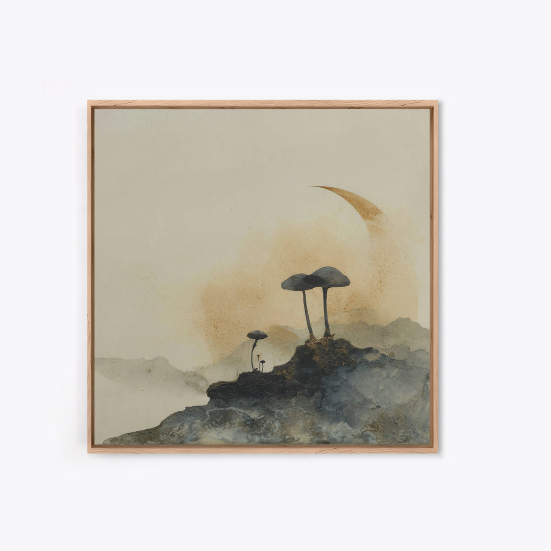 Reindeer Silhouette in Snowy Landscape Canvas Print, Scandinavian Art, Modern Decor, Living Room Decor, Fine Art, Nordic, SCA-1x1-30