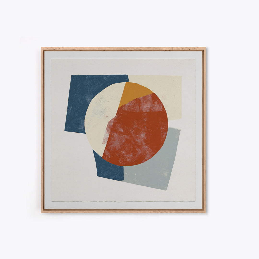 Minimal Sun over Pine Forest Framed Canvas Print, Scandinavian Art, Wall Art, Living Room Decor, Oil Painting, Nordic, SCA-1x1-41