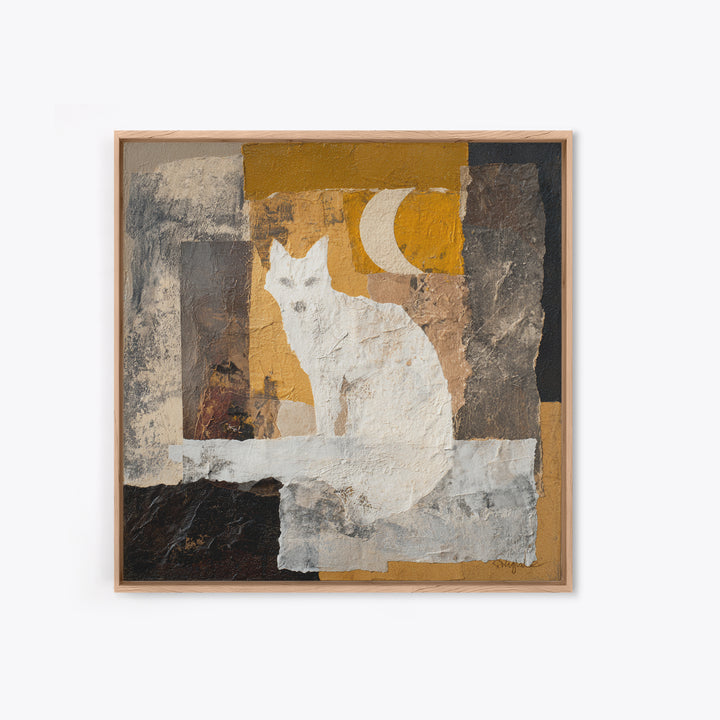 Soft Beige Geometric Abstraction Canvas Print, Scandinavian Art, Luxury Decor, Living Room Decor, Abstract Art, Nordic, SCA-1x1-75