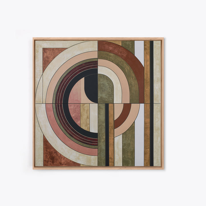 Abstract Arch Shapes Canvas Print, Scandinavian Art, Minimalist Decor, Living Room Decor, Fine Art, Nordic, Oil Painting, SCA-1x1-86