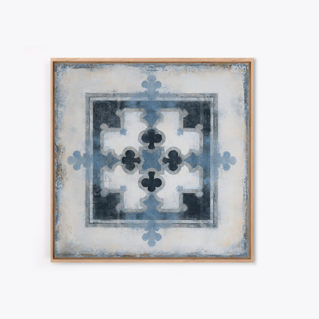 Scandinavian Textile Pattern Framed Canvas Print, Scandinavian Art, Wall Art, Living Room Decor, Fine Art, Nordic, SCA-1x1-88