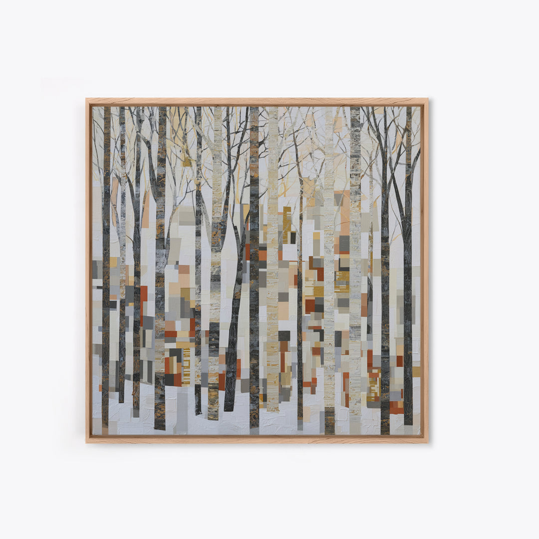Snowy Nordic Forest Canvas Print, Scandinavian Art, Wall Hanging, Living Room Decor, Fine Art, Nordic, Living Room Wall Art, SCA-1x1-97