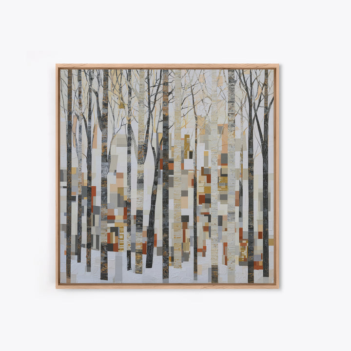 Snowy Nordic Forest Canvas Print, Scandinavian Art, Wall Hanging, Living Room Decor, Fine Art, Nordic, Living Room Wall Art, SCA-1x1-97