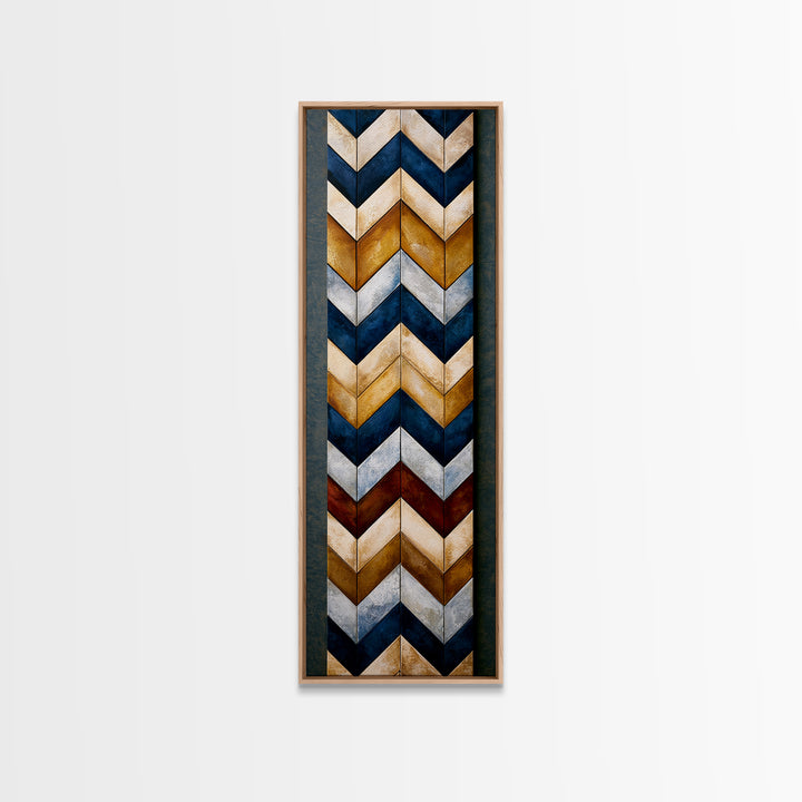 Herringbone Monochrome Pattern Canvas Print, Scandinavian Art, Modern Art, Living Room Decor, Fine Art, Nordic, SCA-1x3-10