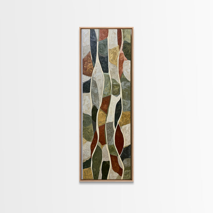 Simple Mushroom and Moss Forest Study Canvas Print, Scandinavian Art, Christmas Decor, Living Room Decor, Fine Art, Nordic, SCA-1x3-12