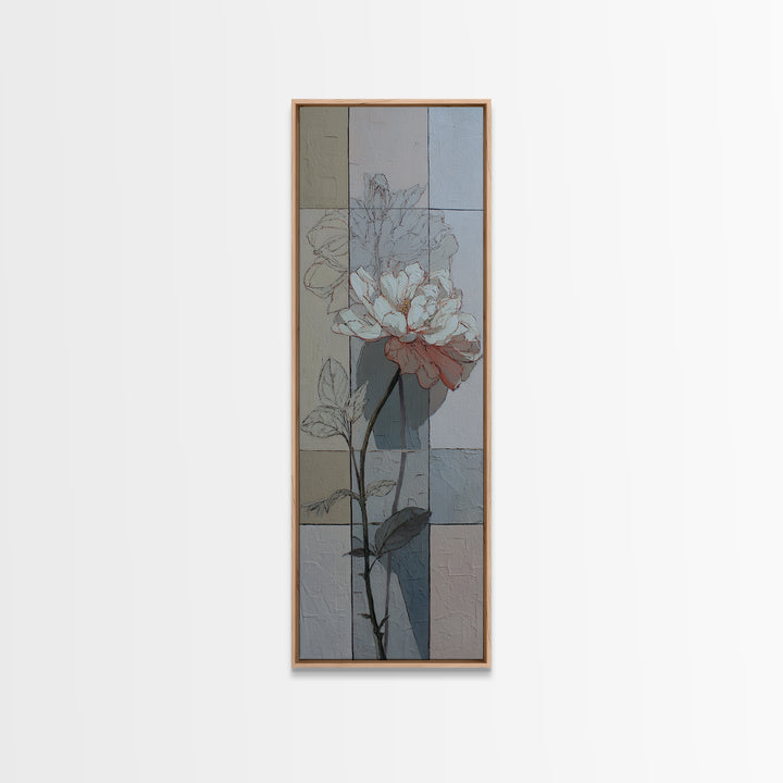 Nordic Folk Bird Canvas Print, Scandinavian Art, Boho Decor, Living Room Decor, Fine Art, Nordic, Luxury Decor, SCA-1x3-23