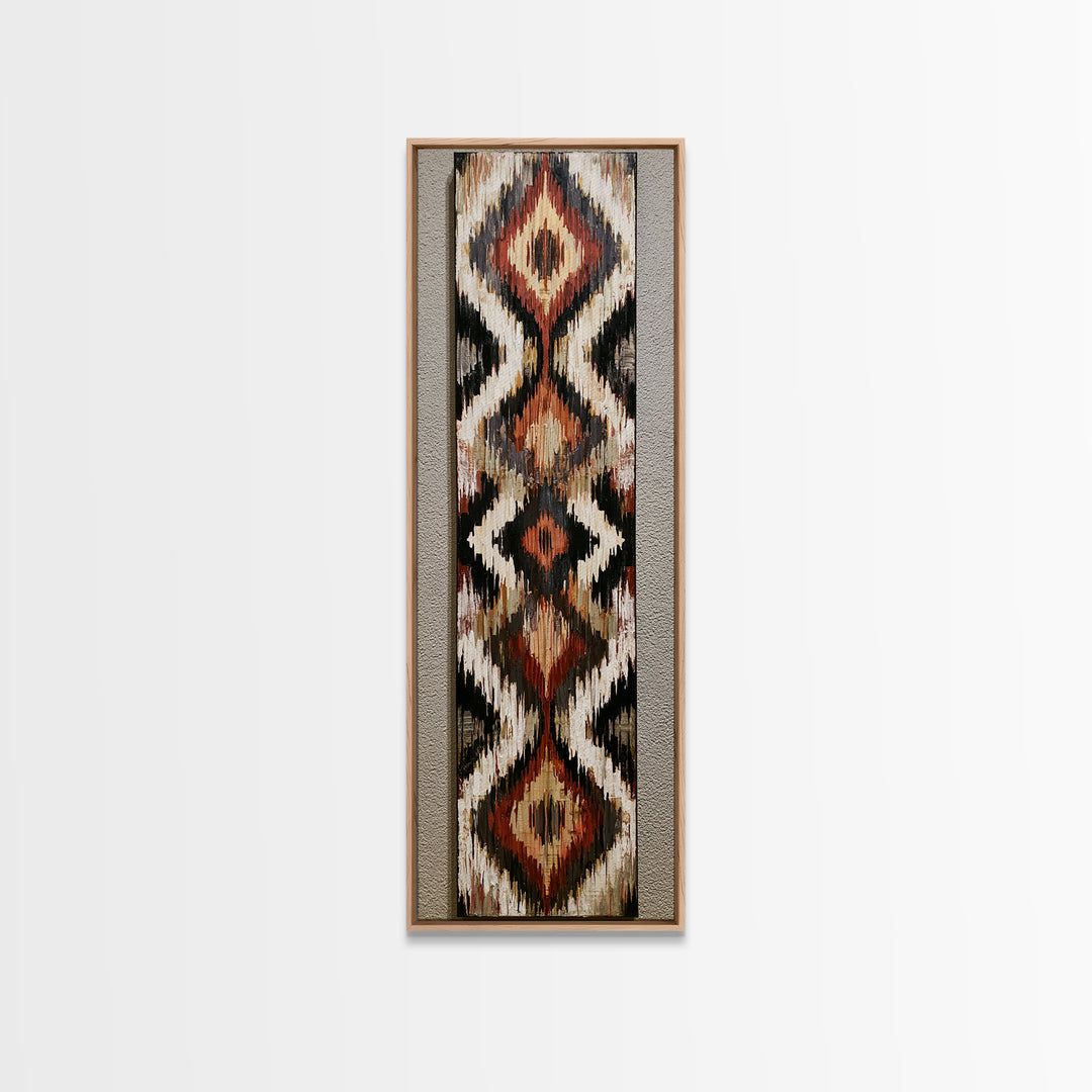 Scandinavian Textile Pattern Canvas Print, Scandinavian Art, Large Wall Art, Living Room Decor, Nordic, Living Room Wall Art, SCA-1x3-28
