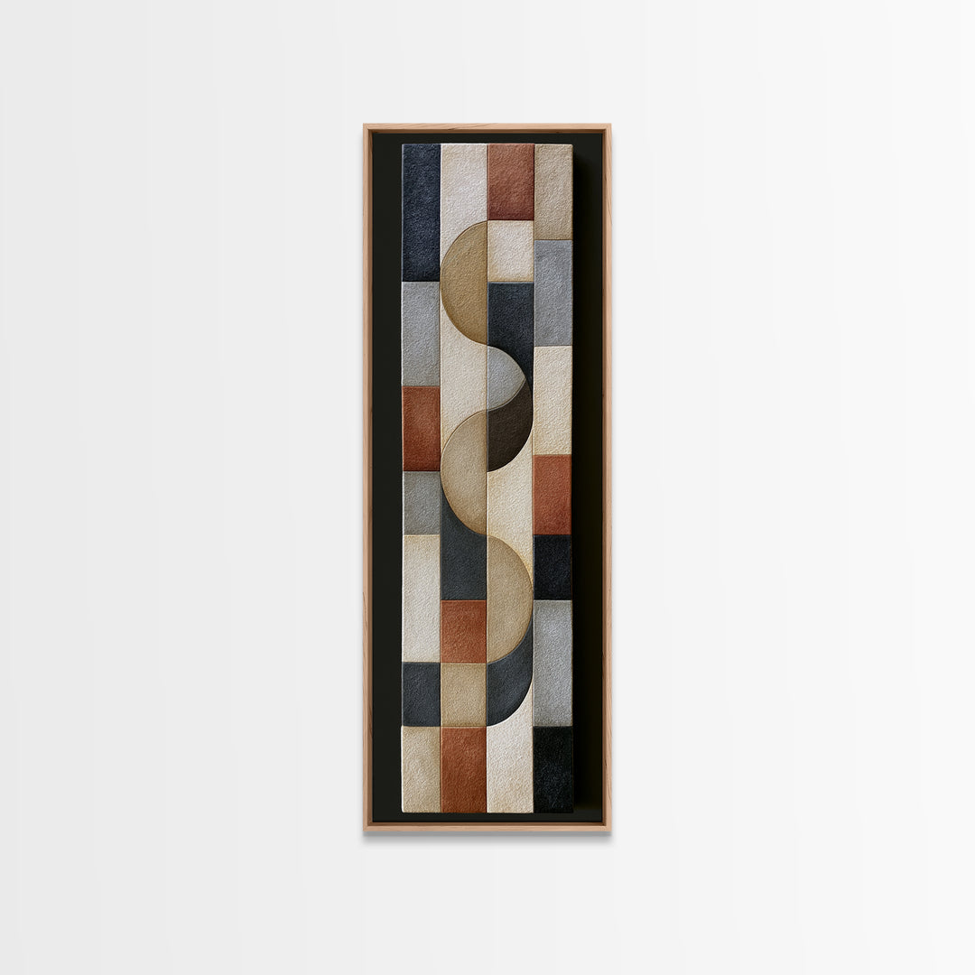 Soft Wool Texture Abstract Framed Canvas Print, Scandinavian Art, Living Room Wall Art, Living Room Decor, Abstract Art, Nordic, SCA-1x3-31