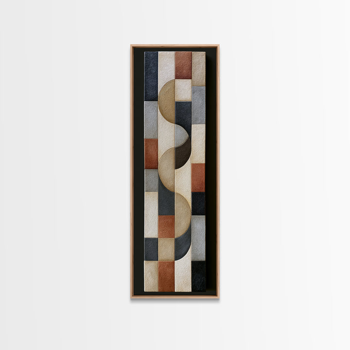 Soft Wool Texture Abstract Framed Canvas Print, Scandinavian Art, Living Room Wall Art, Living Room Decor, Abstract Art, Nordic, SCA-1x3-31