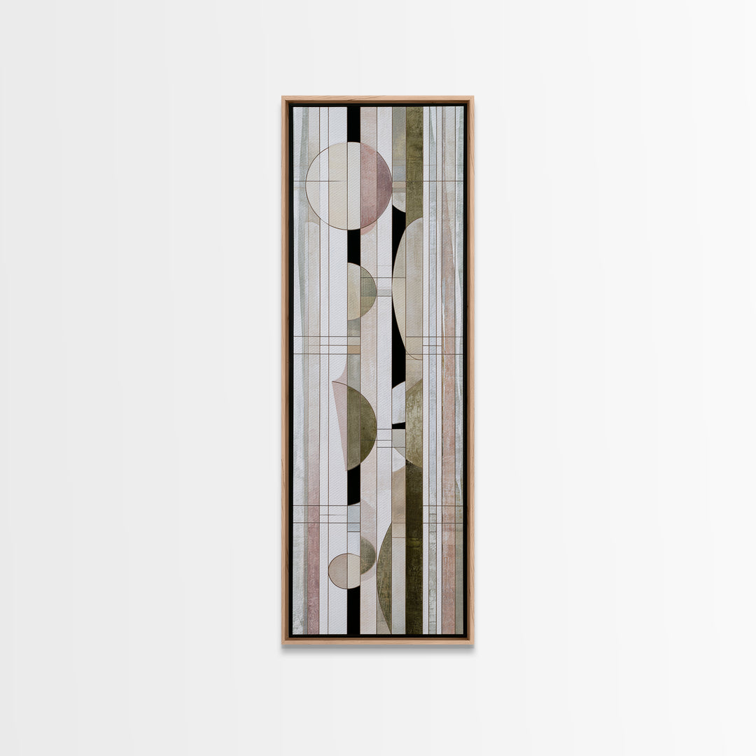 Snowy Nordic Forest Canvas Print, Scandinavian Art, Printable, Living Room Decor, Oil Painting, Nordic, Abstract Wall Art, SCA-1x3-37