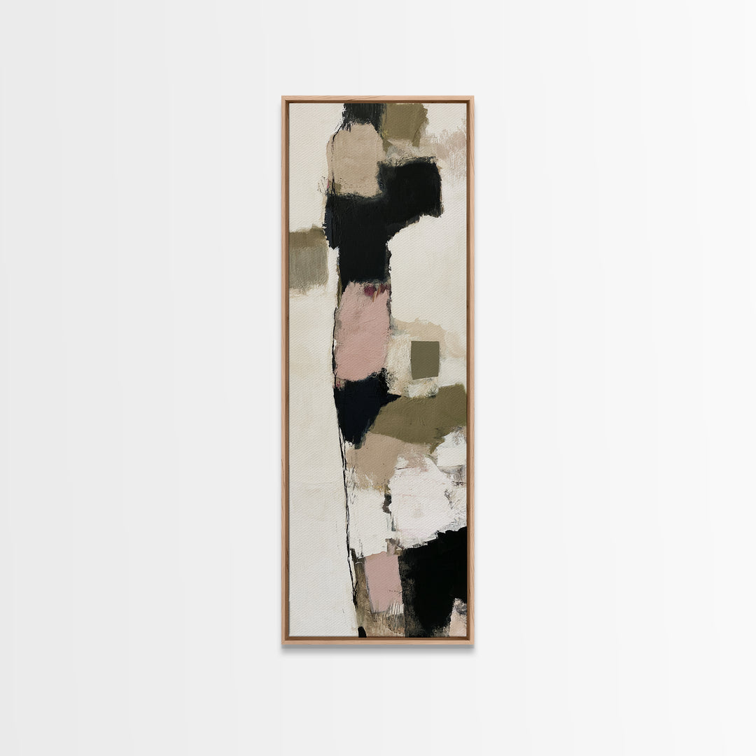 Soft Wool Texture Abstract Canvas Print, Scandinavian Art, Neutral Decor, Living Room Decor, Fine Art, Nordic, Wall Decor, SCA-1x3-55