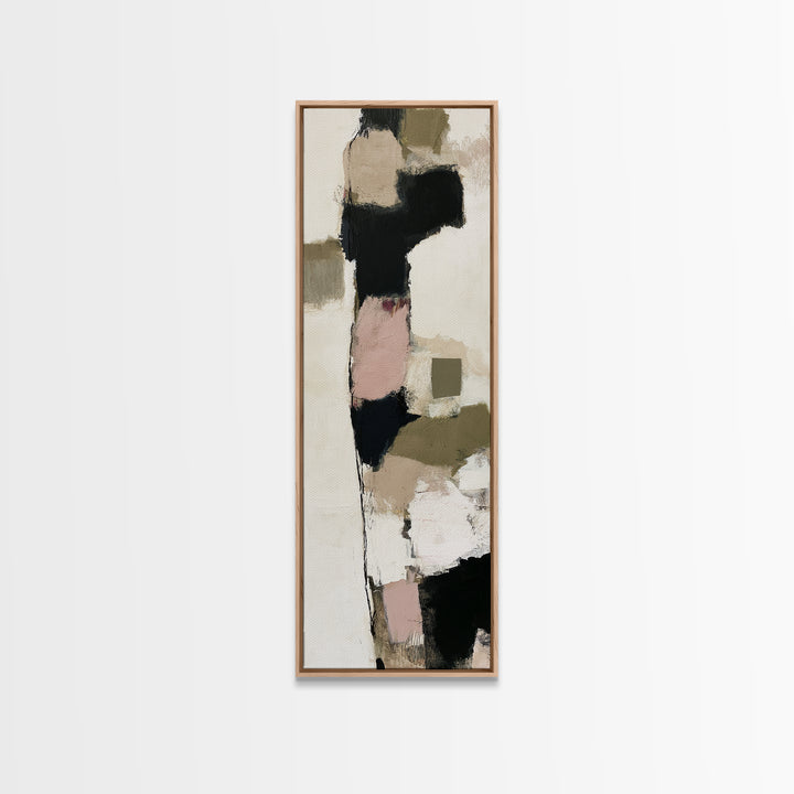Soft Wool Texture Abstract Canvas Print, Scandinavian Art, Neutral Decor, Living Room Decor, Fine Art, Nordic, Wall Decor, SCA-1x3-55