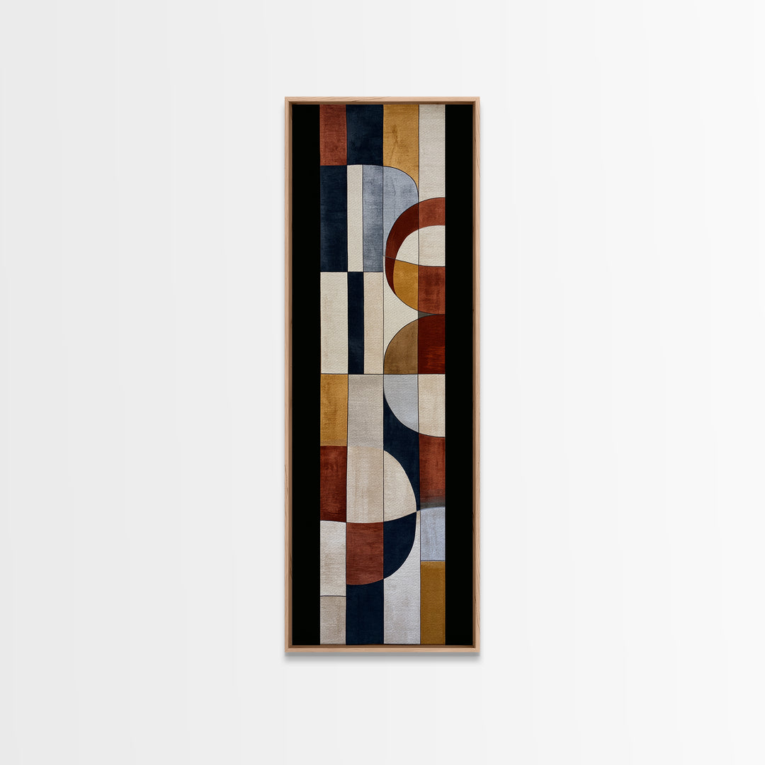 Soft Wool Texture Abstract Framed Canvas Print, Scandinavian Art, Room Decor, Living Room Decor, Nordic, Mid Century Modern, SCA-1x3-79
