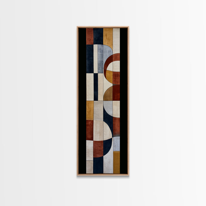 Soft Wool Texture Abstract Framed Canvas Print, Scandinavian Art, Room Decor, Living Room Decor, Nordic, Mid Century Modern, SCA-1x3-79