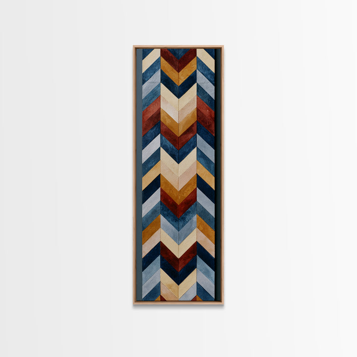 Herringbone Monochrome Pattern Canvas Print, Scandinavian Art, Minimalist Decor, Living Room Decor, Oil Painting, Nordic, SCA-1x3-82