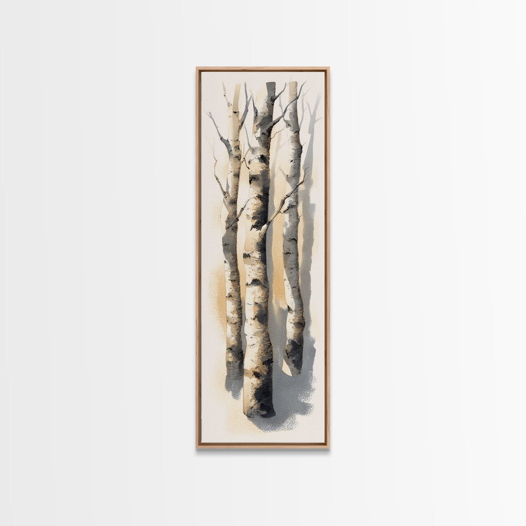 Simple Mushroom and Moss Forest Study Canvas Print, Scandinavian Art, Living Room Wall Art, Living Room Decor, Nordic, SCA-1x3-84
