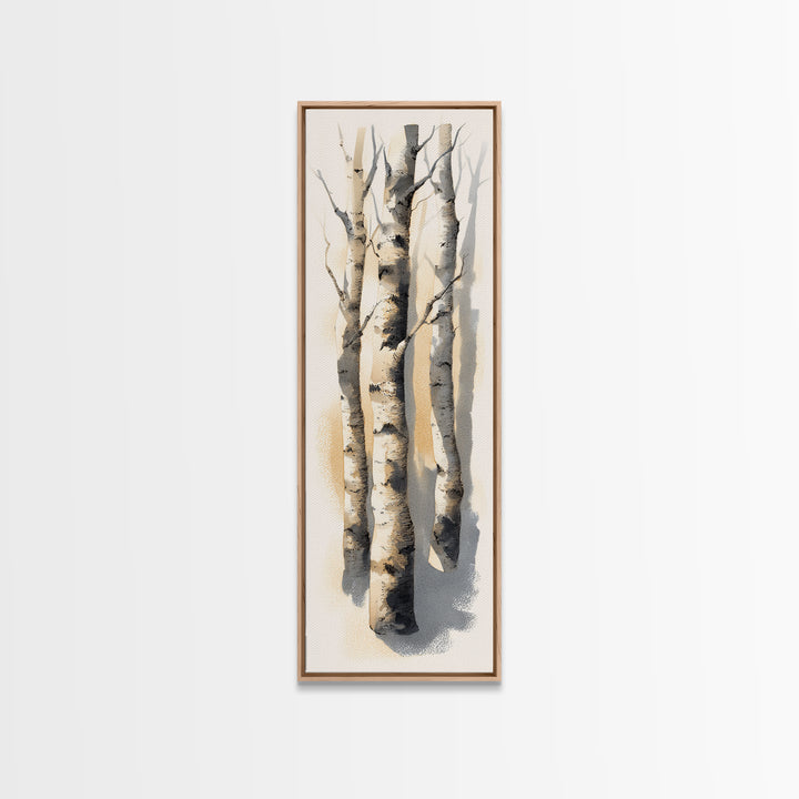 Simple Mushroom and Moss Forest Study Canvas Print, Scandinavian Art, Living Room Wall Art, Living Room Decor, Nordic, SCA-1x3-84