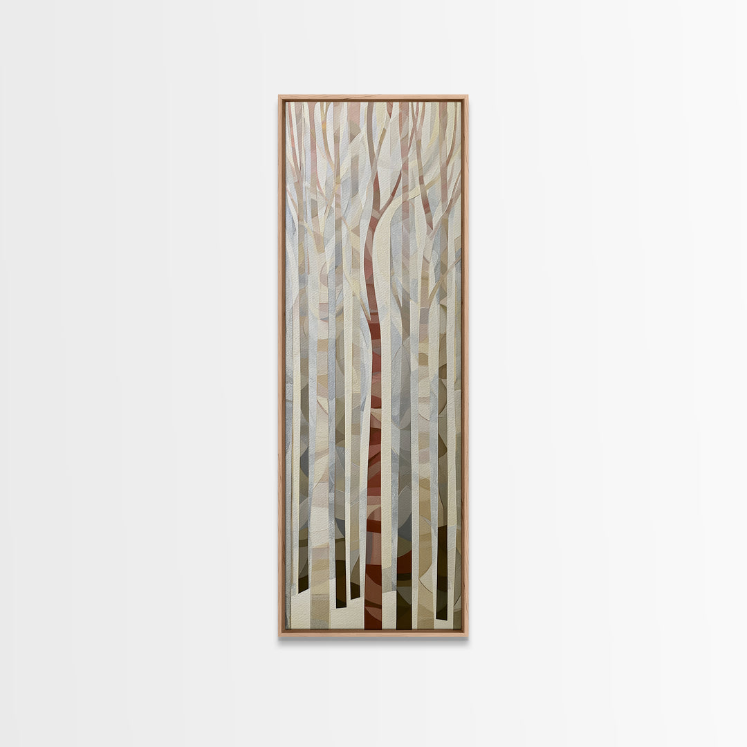 Snowy Nordic Forest Canvas Print, Scandinavian Art, Farmhouse Decor, Living Room Decor, Fine Art, Nordic, Gallery Decor, SCA-1x3-85