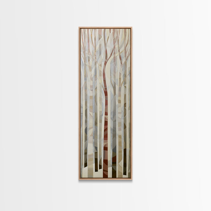 Snowy Nordic Forest Canvas Print, Scandinavian Art, Farmhouse Decor, Living Room Decor, Fine Art, Nordic, Gallery Decor, SCA-1x3-85
