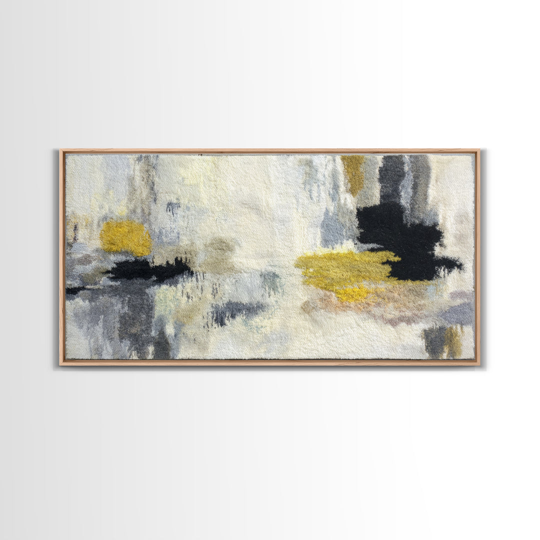 Scandinavian Textile Pattern Framed Canvas Print, Scandinavian Art, Textured Painting, Living Room Decor, Fine Art, Nordic, SCA-2x1-12