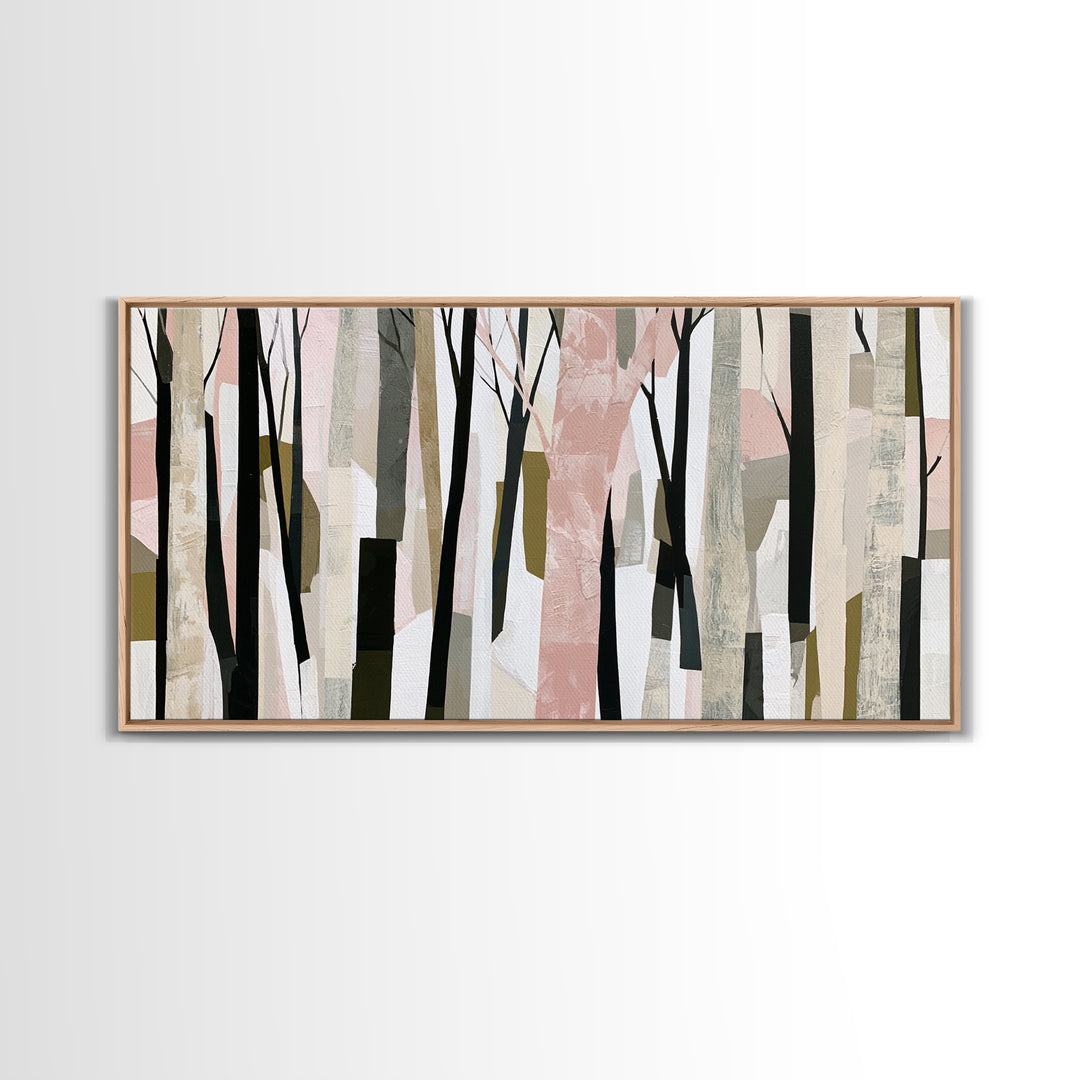 Snowy Nordic Forest Canvas Print, Scandinavian Art, Wall Hanging, Living Room Decor, Fine Art, Nordic, Living Room Wall Art, SCA-2x1-21