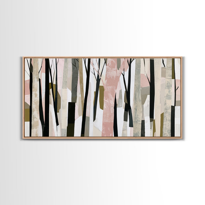 Snowy Nordic Forest Canvas Print, Scandinavian Art, Wall Hanging, Living Room Decor, Fine Art, Nordic, Living Room Wall Art, SCA-2x1-21