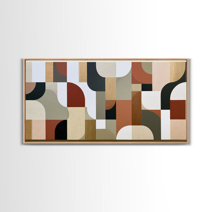 Soft Wool Texture Abstract Framed Canvas Print, Scandinavian Art, Abstract Painting, Living Room Decor, Abstract Art, Nordic, SCA-2x1-87