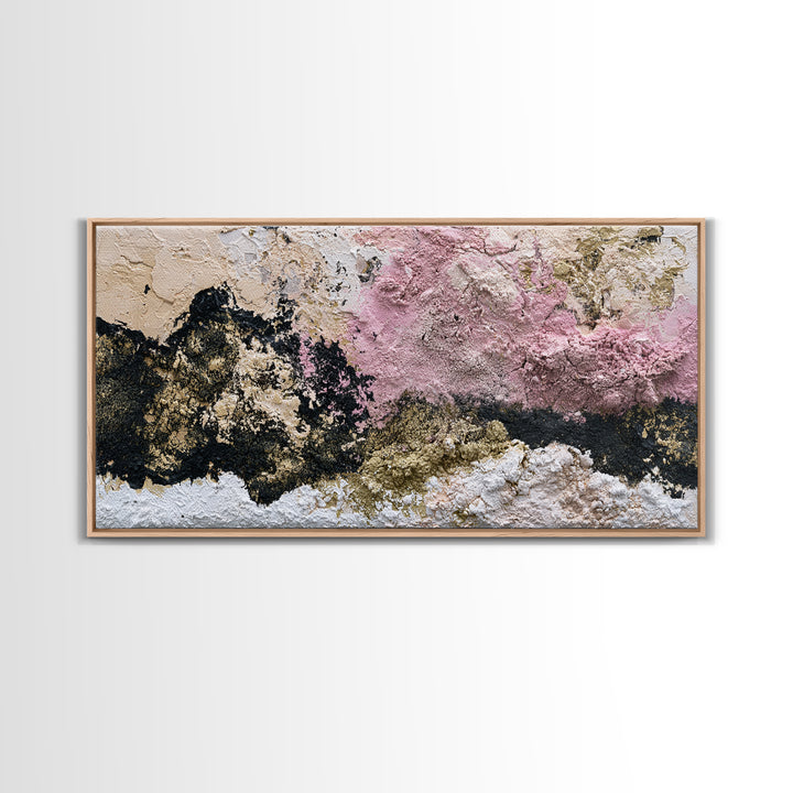 Simple Mushroom and Moss Forest Study Framed Canvas Print, Scandinavian Art, Canvas Art, Living Room Decor, Fine Art, Nordic, SCA-2x1-92