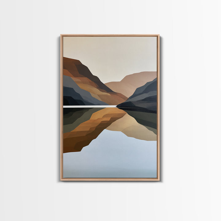 Minimal Fjord Landscape Canvas Print, Scandinavian Art, Art Print, Living Room Decor, Fine Art, Nordic, Farmhouse Decor, SCA-2x3-10