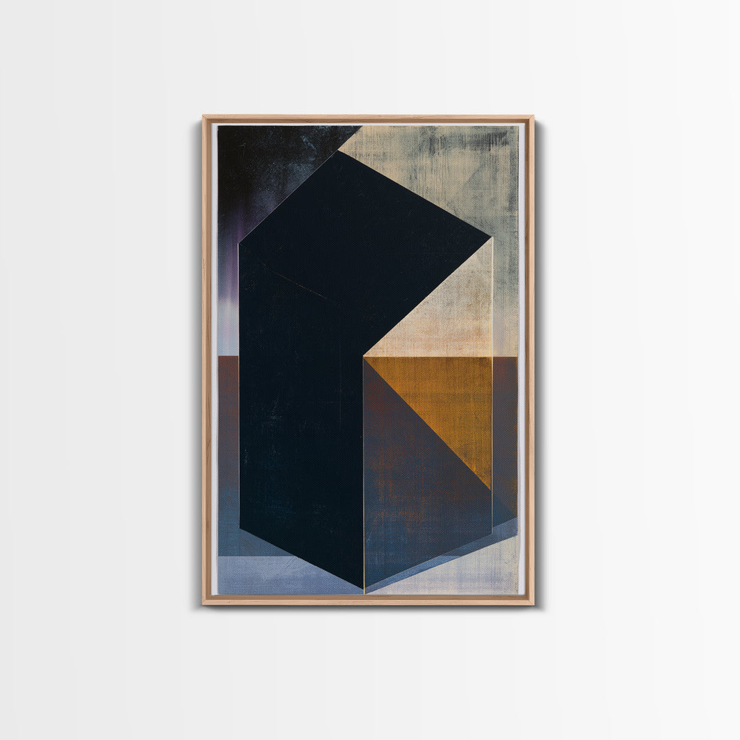 Simple Black House Shape Canvas Print, Scandinavian Art, Wall Art Print, Living Room Decor, Abstract Art, Nordic, SCA-2x3-39