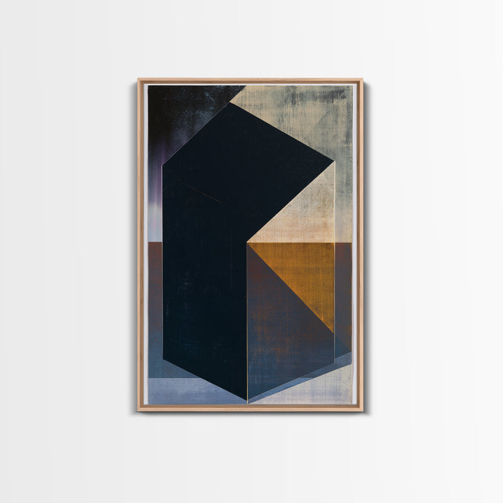 Simple Black House Shape Canvas Print, Scandinavian Art, Wall Art Print, Living Room Decor, Abstract Art, Nordic, SCA-2x3-39