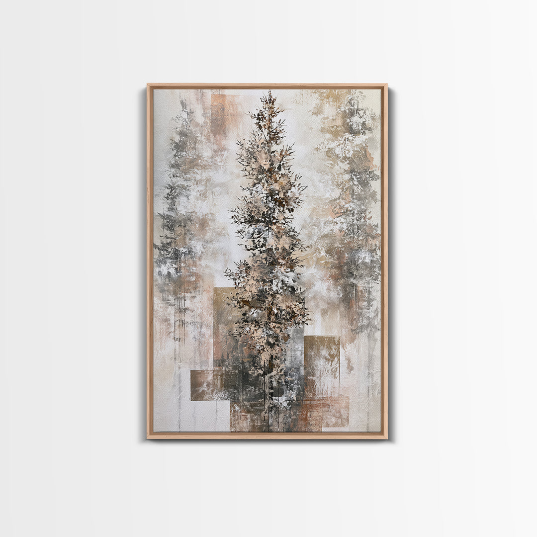 Snowy Nordic Forest Canvas Print, Scandinavian Art, Modern Art, Living Room Decor, Fine Art, Nordic, Contemporary Art, SCA-2x3-57