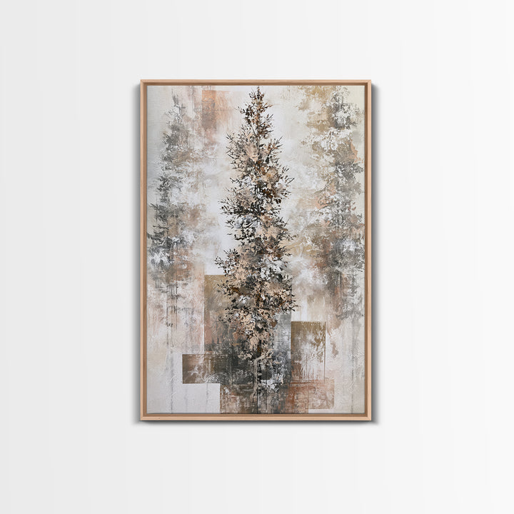 Snowy Nordic Forest Canvas Print, Scandinavian Art, Modern Art, Living Room Decor, Fine Art, Nordic, Contemporary Art, SCA-2x3-57