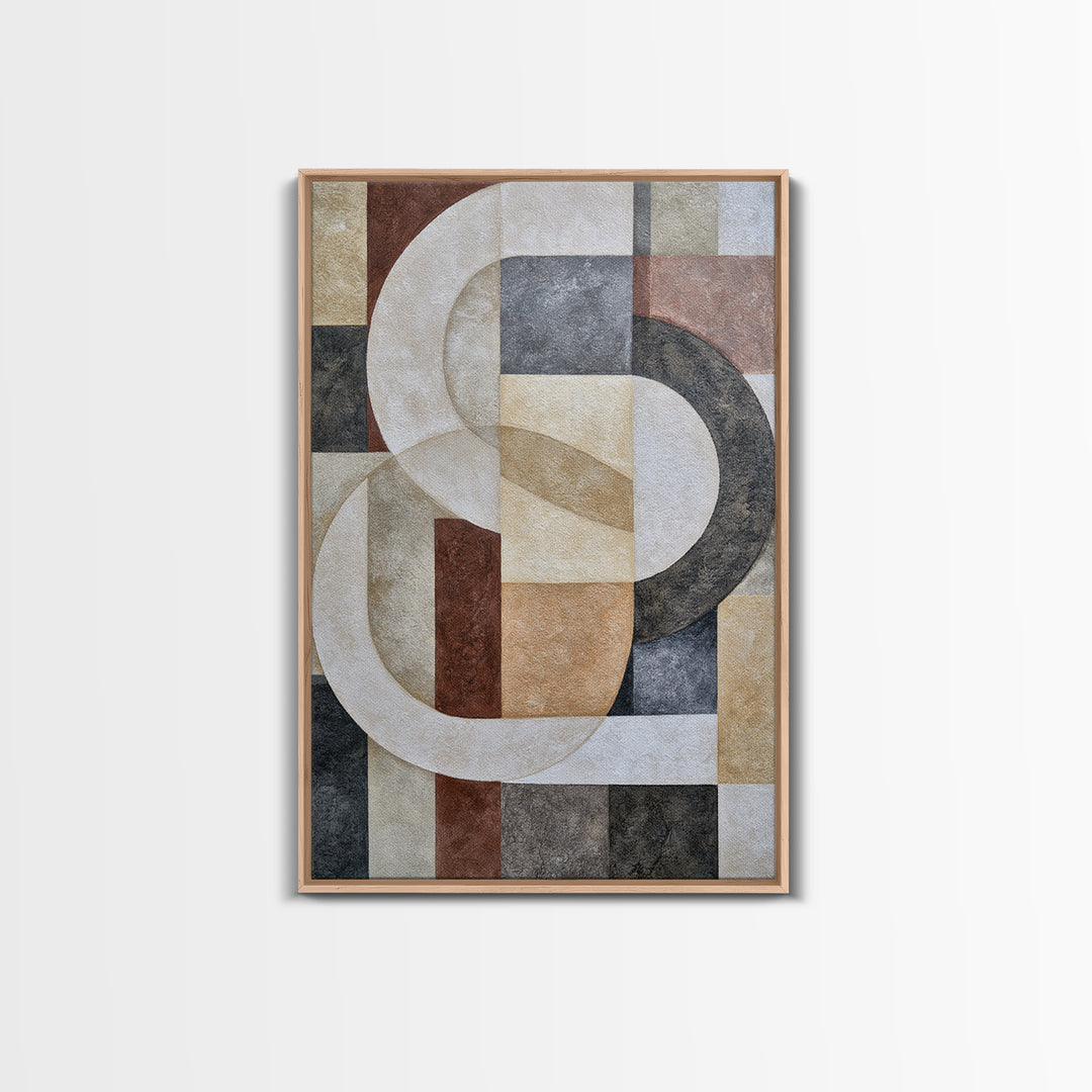 Soft Wool Texture Abstract Framed Canvas Print, Scandinavian Art, Scandinavian, Living Room Decor, Abstract Art, Nordic, SCA-2x3-75