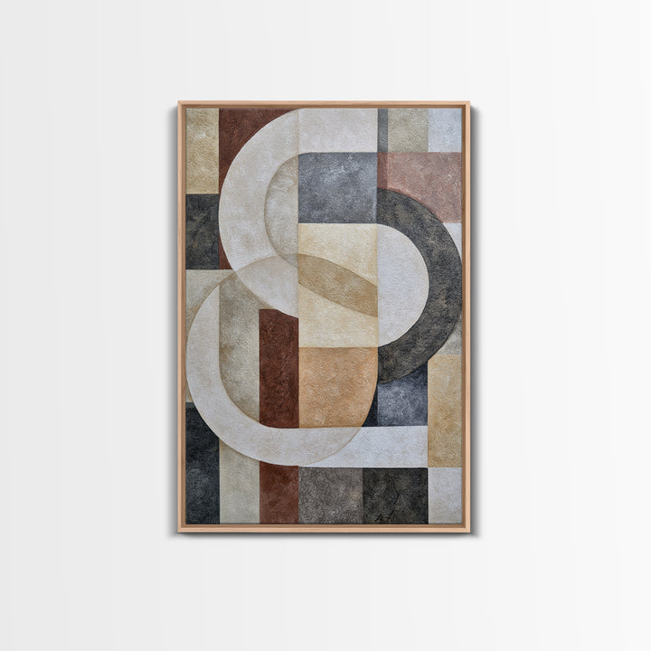 Soft Wool Texture Abstract Framed Canvas Print, Scandinavian Art, Scandinavian, Living Room Decor, Abstract Art, Nordic, SCA-2x3-75
