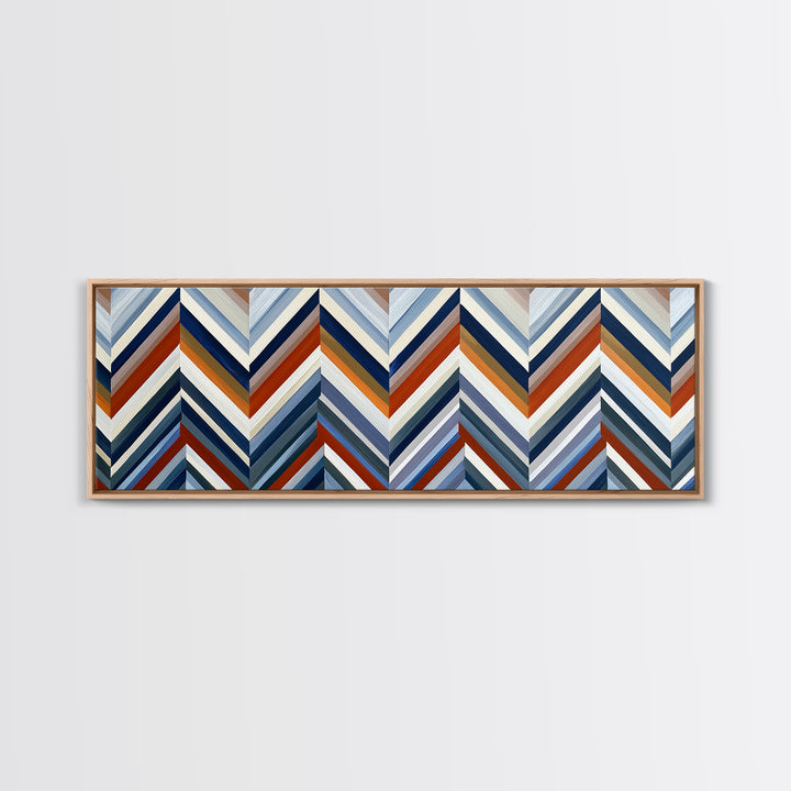 Herringbone Monochrome Pattern Canvas Print, Scandinavian Art, Farmhouse Decor, Living Room Decor, Nordic, Gallery Decor, SCA-3x1-38