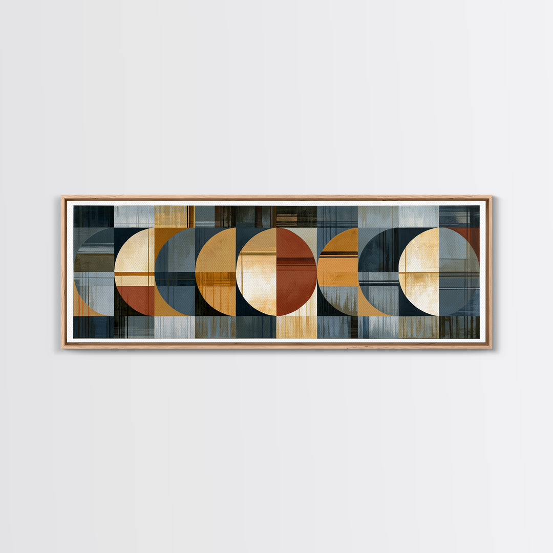 Minimal Sun over Pine Forest Framed Canvas Print, Scandinavian Art, Statement Artwork, Living Room Decor, Fine Art, Nordic, SCA-3x1-57