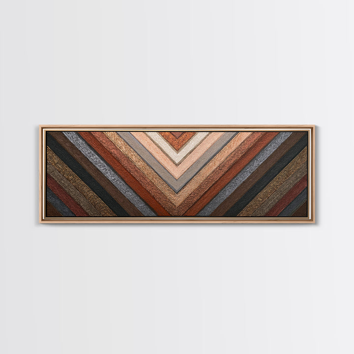 Herringbone Monochrome Pattern Canvas Print, Scandinavian Art, Minimalist Decor, Living Room Decor, Oil Painting, Nordic, SCA-3x1-62