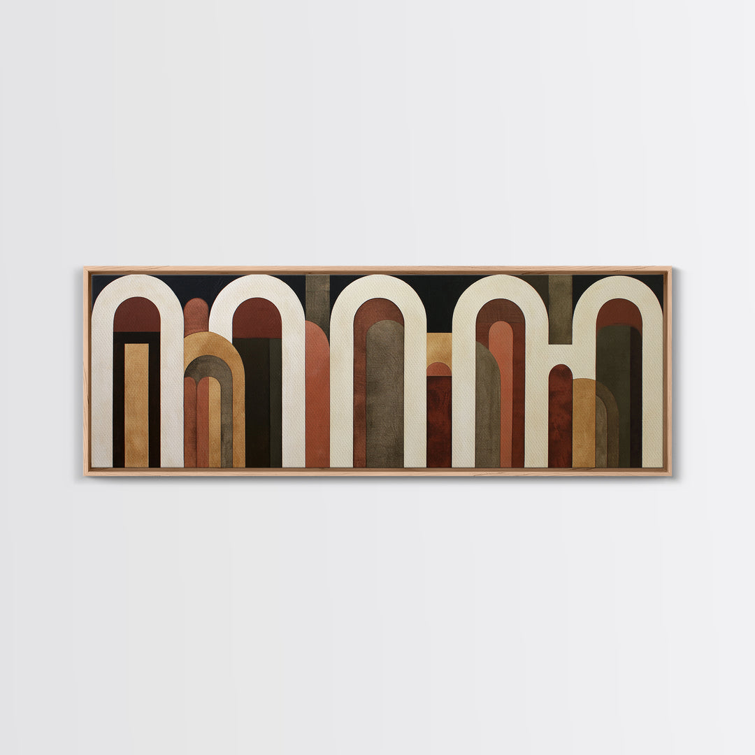 Abstract Arch Shapes Canvas Print, Scandinavian Art, Wall Hanging, Living Room Decor, Fine Art, Nordic, Living Room Wall Art, SCA-3x1-78