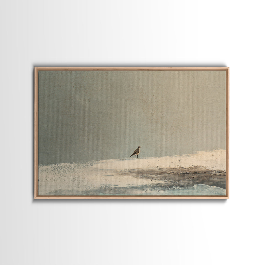 Nordic Folk Bird Framed Canvas Print, Scandinavian Art, Scandinavian, Living Room Decor, Fine Art, Nordic, Wall Art, Home Decor, SCA-3x2-15