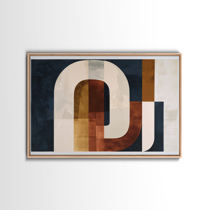 Abstract Arch Shapes Canvas Print, Scandinavian Art, Canvas Print, Living Room Decor, Abstract Art, Nordic, Textured Painting, SCA-3x2-42
