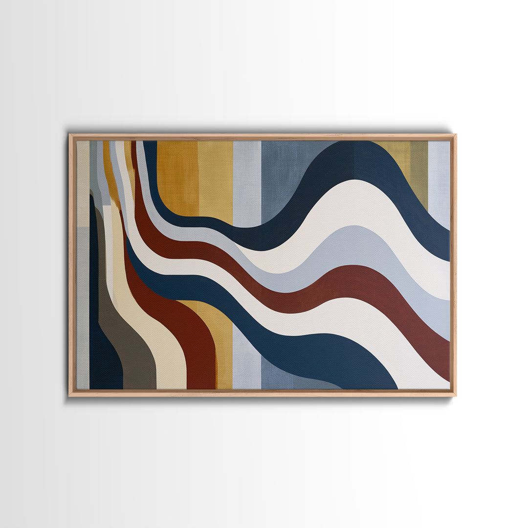Minimal Sun over Pine Forest Framed Canvas Print, Scandinavian Art, Textured Painting, Living Room Decor, Fine Art, Nordic, SCA-3x2-45