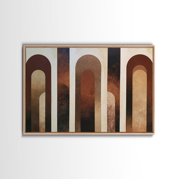 Abstract Arch Shapes Canvas Print, Scandinavian Art, Canvas Print, Living Room Decor, Abstract Art, Nordic, Textured Painting, SCA-3x2-66