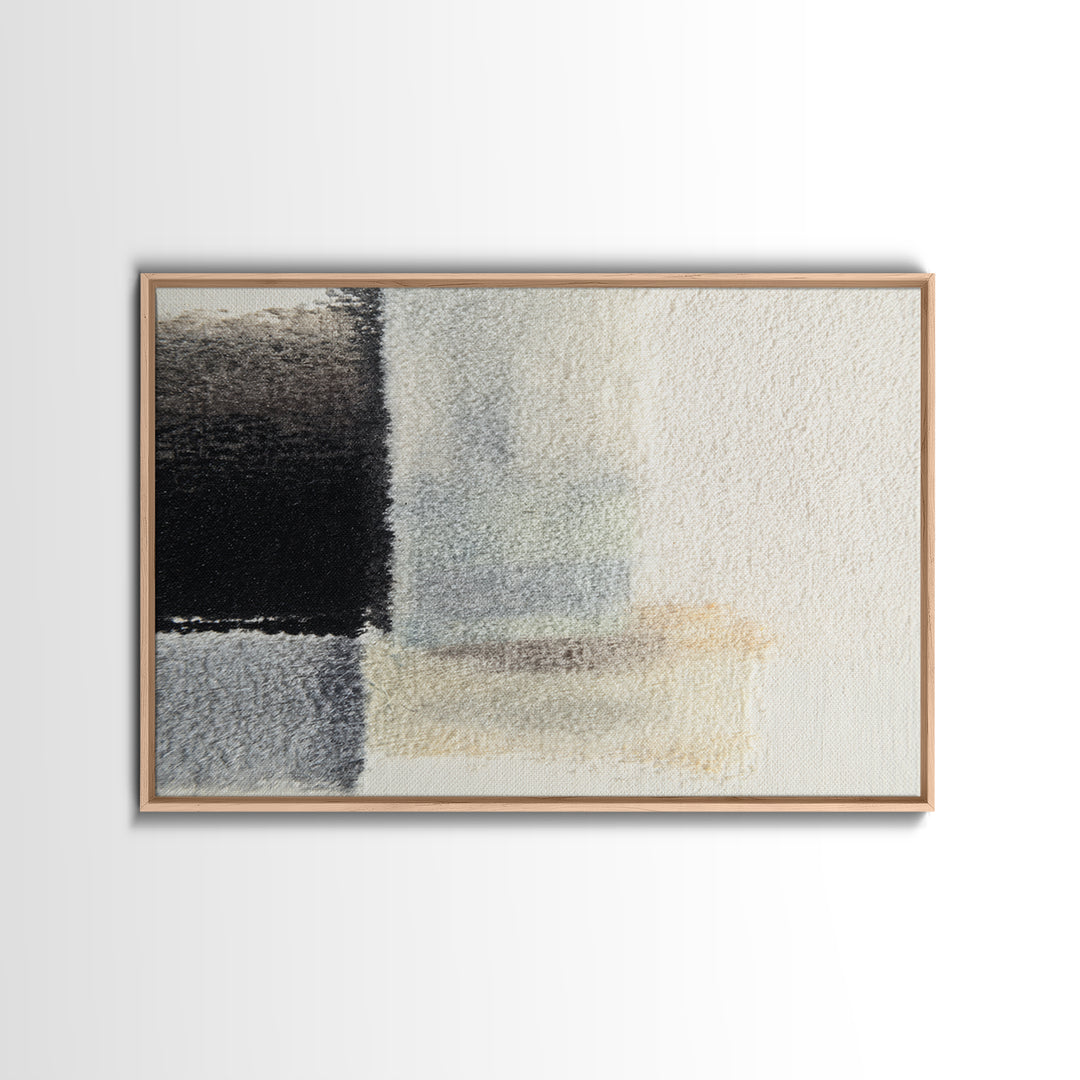 Soft Wool Texture Abstract Framed Canvas Print, Scandinavian Art, Modern Wall Art, Living Room Decor, Abstract Art, Nordic, SCA-3x2-95