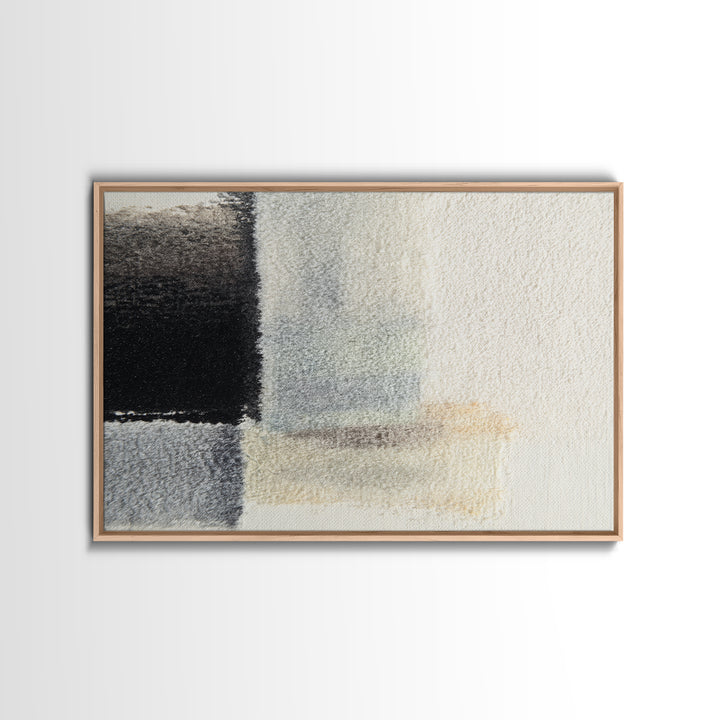 Soft Wool Texture Abstract Framed Canvas Print, Scandinavian Art, Modern Wall Art, Living Room Decor, Abstract Art, Nordic, SCA-3x2-95