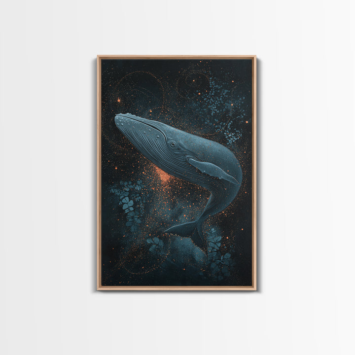 Crashed Satellite in a Desert Storm Framed Canvas Print, Scifi Art, Art Print, Living Room Decor, Fine Art, Orbit, Digital Art, SCI-2x3-3